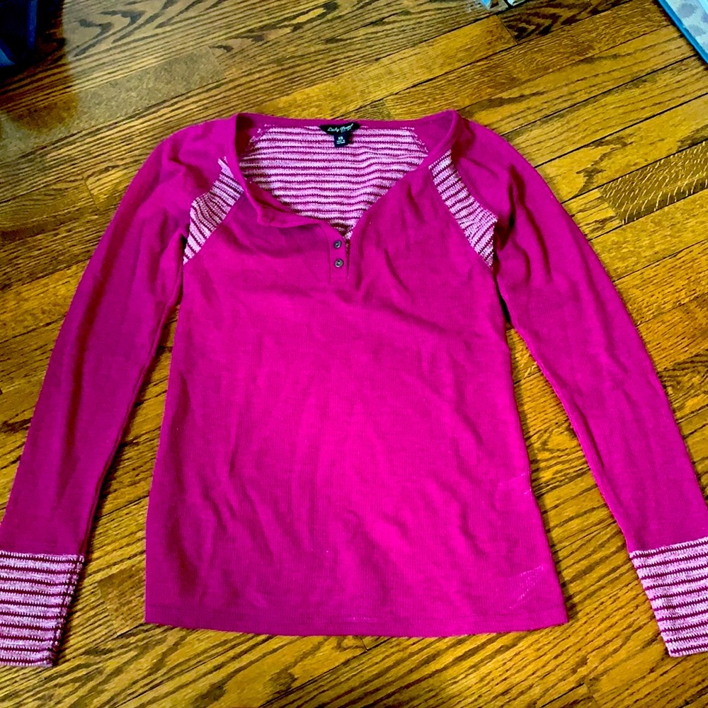 Free people purple knit/waffle knit top in XS
